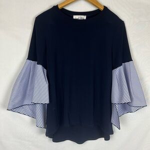 Joseph Ribkoff Blue Bell Sleeve Blouse